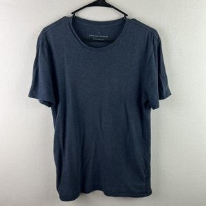 Everlane Mens T-Shirt Medium Blue Solid Crew Neck Short Sleeve Casual Uniform